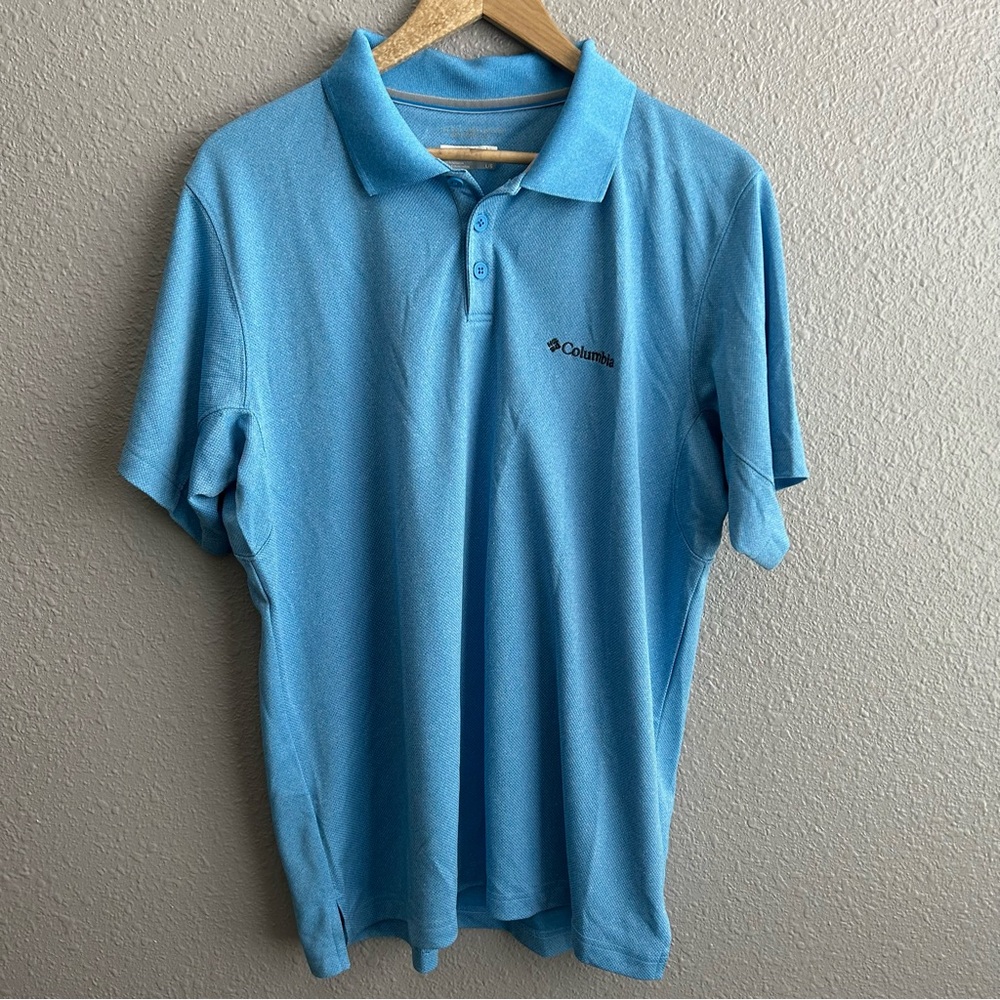 Columbia Blue UPF 50 Performance‎ Short Sleeve Polo